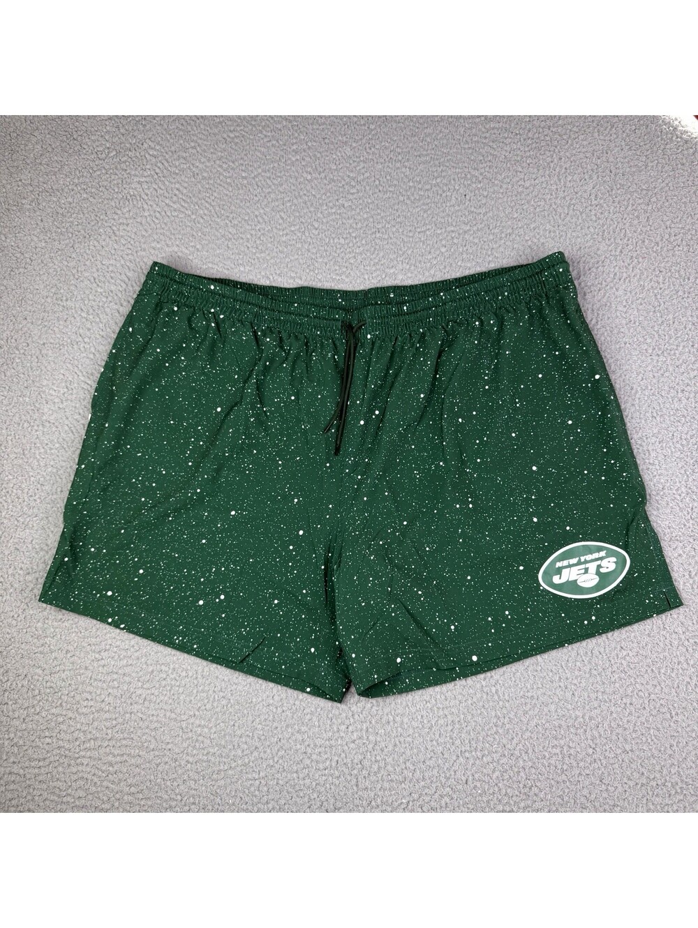 New York Jets Chalk Line Shorts Mens 3XL 42x6 Green Splatter NFL Athletic Lined